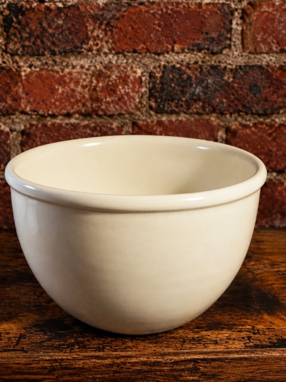 Vintage Pottery Mixing Bowl Cream Made In Italy Farmhouse Kitchen